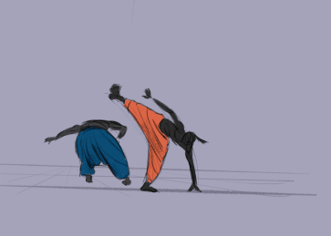 African Capoeira Fight — figure reference