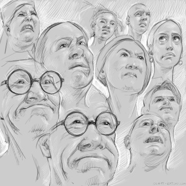 Expressions QuickDraw - lower 3/4 cam — figure reference