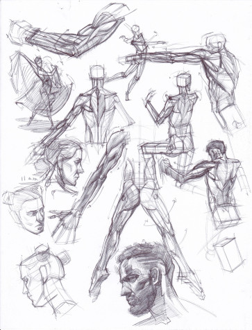 Sketchbook drawings — figure reference