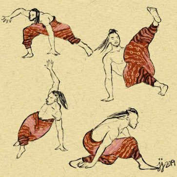 African Capoeira study #1 — figure reference