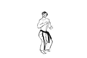 Taekwondo animation practice — figure reference