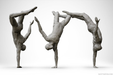 backflip quick sculpt — figure reference
