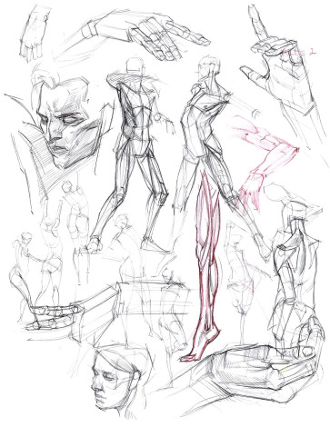 Sketchbook page — figure reference