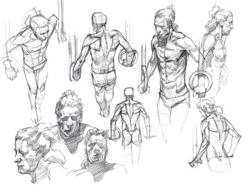 Sketchbook 3D rings — figure reference