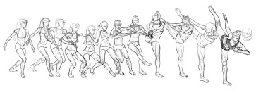 Asian dancer poses — figure reference