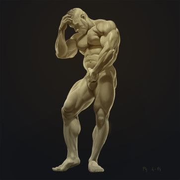 muscularmale pose 4 4-14 — figure reference
