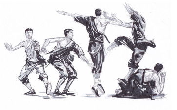 Brush pen gestures — figure reference