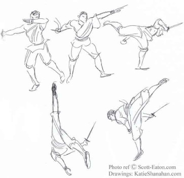 Wushu 5 studies — figure reference