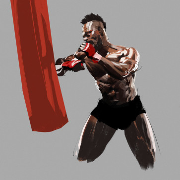MMAKobe4 painting study — figure reference