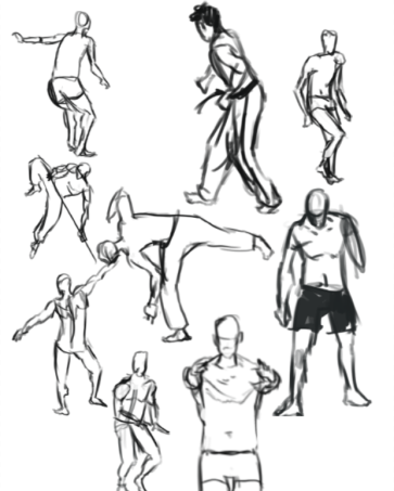gesture drawing training #1 — figure reference