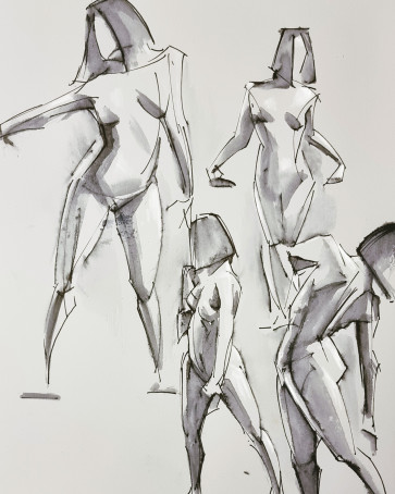 Alex Life Drawing studies — figure reference