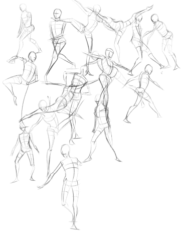 Gesture drawing — figure reference