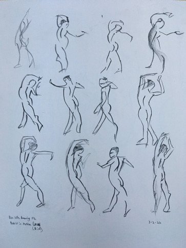 Gesture Drawings 1 3/2/22 — figure reference