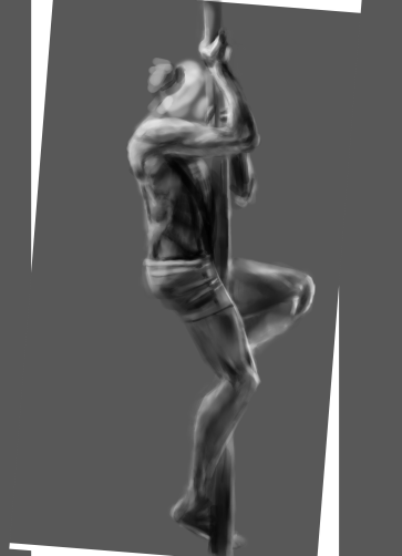 first painting using krita — figure reference