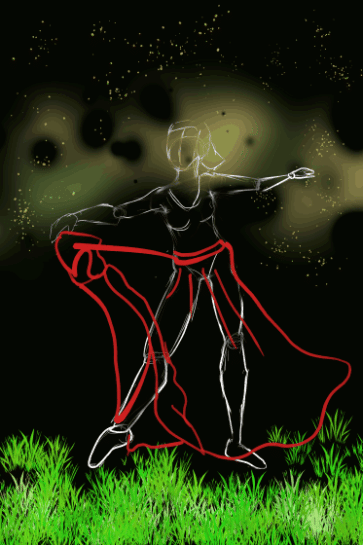 Red  skirt — figure reference