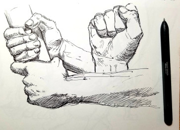 Grippy Hands Quickdraw — figure reference