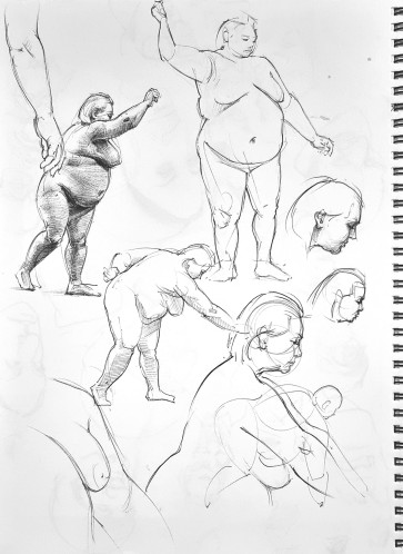Dirty ol' page of sketches — figure reference