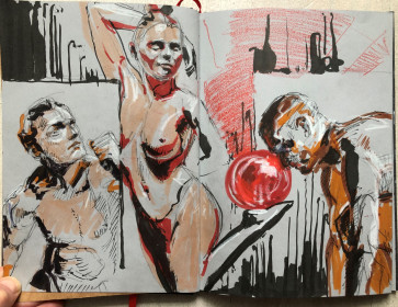 comic spread — figure reference