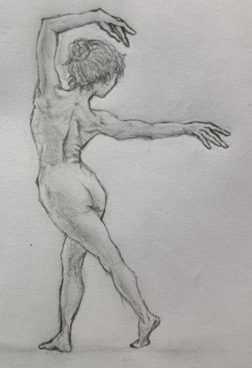 Pose study — figure reference