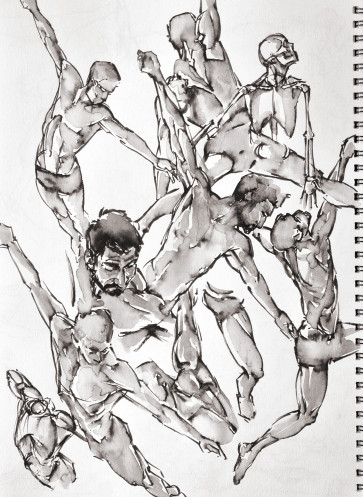 male chain studies — figure reference