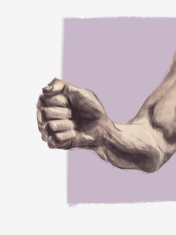 Athletic Male Fist Study — figure reference