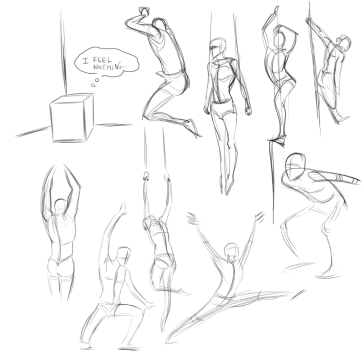 Figure Gesture warmups — figure reference
