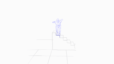 Motion Study 9B (no camera move) — figure reference