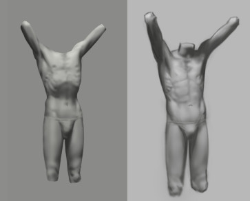 Torso painting practice — figure reference