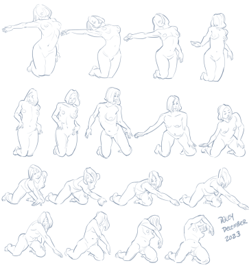 warming up with silhouette — figure reference