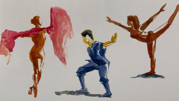 Watercolor sketches — figure reference