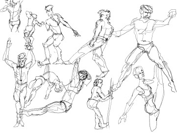 One Line Quick Sketch — figure reference
