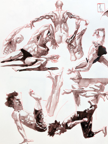 watercolor tests — figure reference
