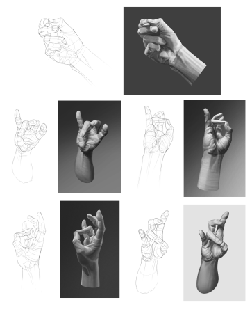 Hand Studies — figure reference