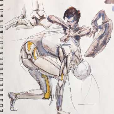 ankles, anatomy, and some wash — figure reference