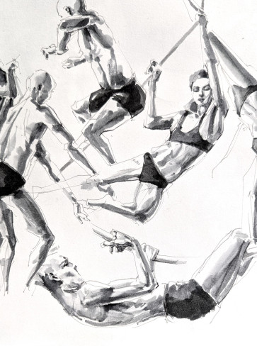 Sketchbook work — figure reference