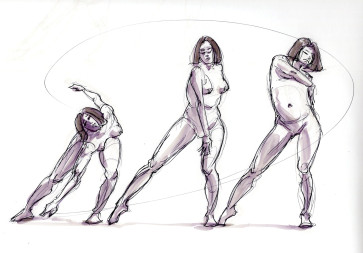 Three frames of Alex — figure reference