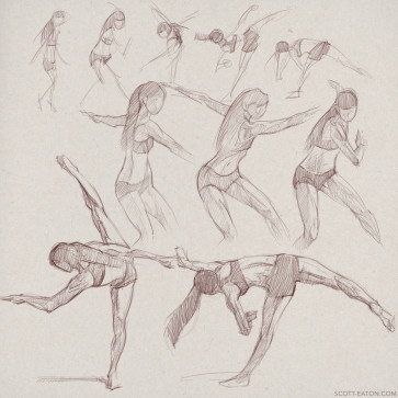 Asian Dance 2 Challenge studies — figure reference