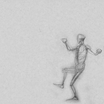 Kickboxing warm up sketches — figure reference