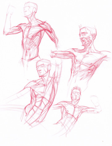 Torso gestures — figure reference