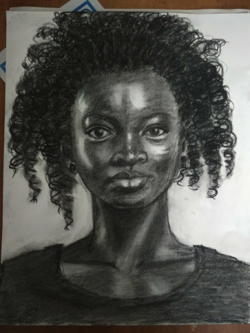 Charcoal practice — figure reference