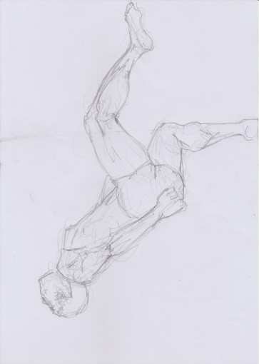 Martial arts tricking 3 - pose 7 — figure reference