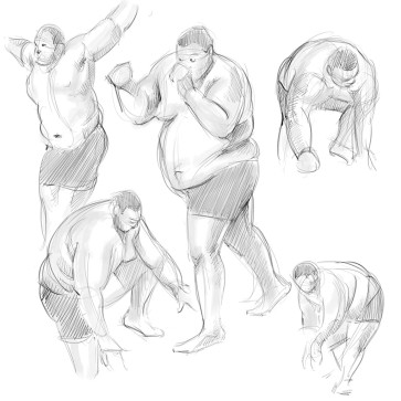 Studies of the big guy — figure reference