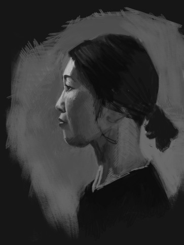 Portrait profile study — figure reference
