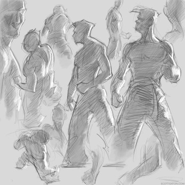 TKD morning page o' poses — figure reference