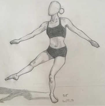 female ballet 5 sketch — figure reference