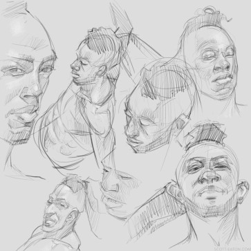 Morning Head Studies — figure reference