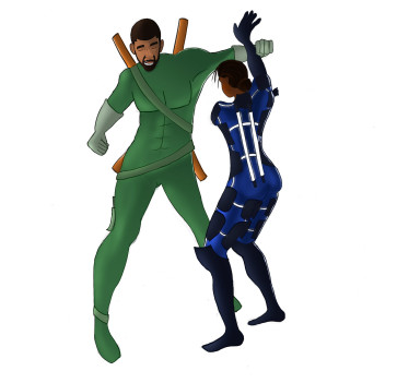 The Green Bandit vs. a BBT Detective #1 — figure reference