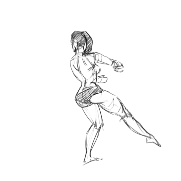 Dance pose study — figure reference