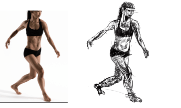Asian Dancer 3 gestures in motion — figure reference