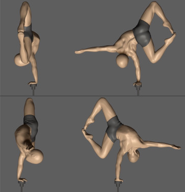 hand balance 3dsketch — figure reference